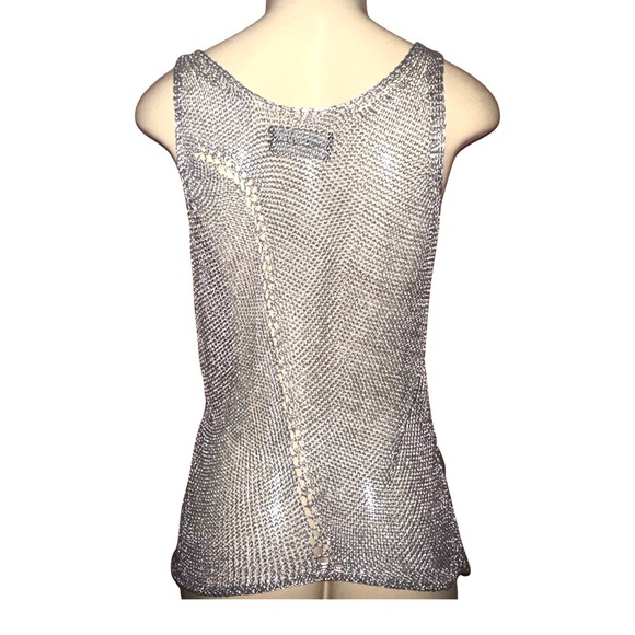 Rare Zadig & Voltaire longshoreman Silvery Mesh Knit Tank Small NWT - Picture 4 of 6